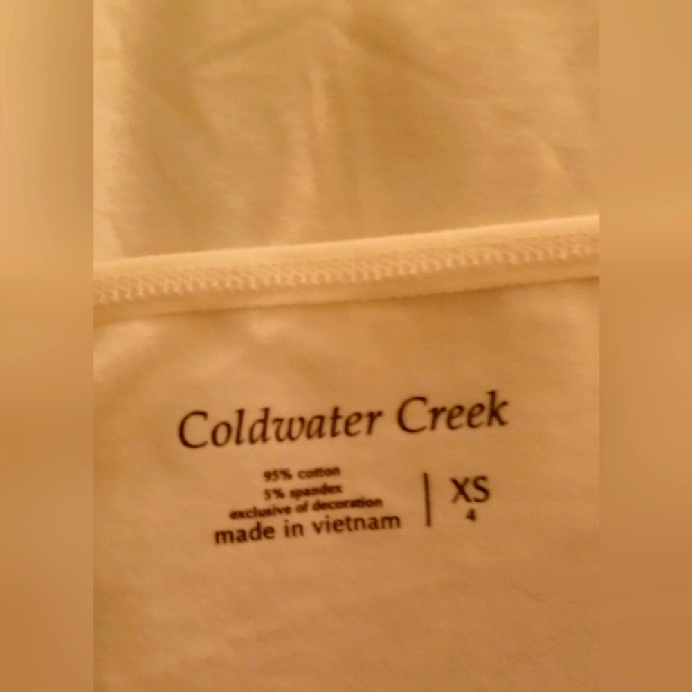 Coldwater Creek Cream Cami-Shell Top. View 2